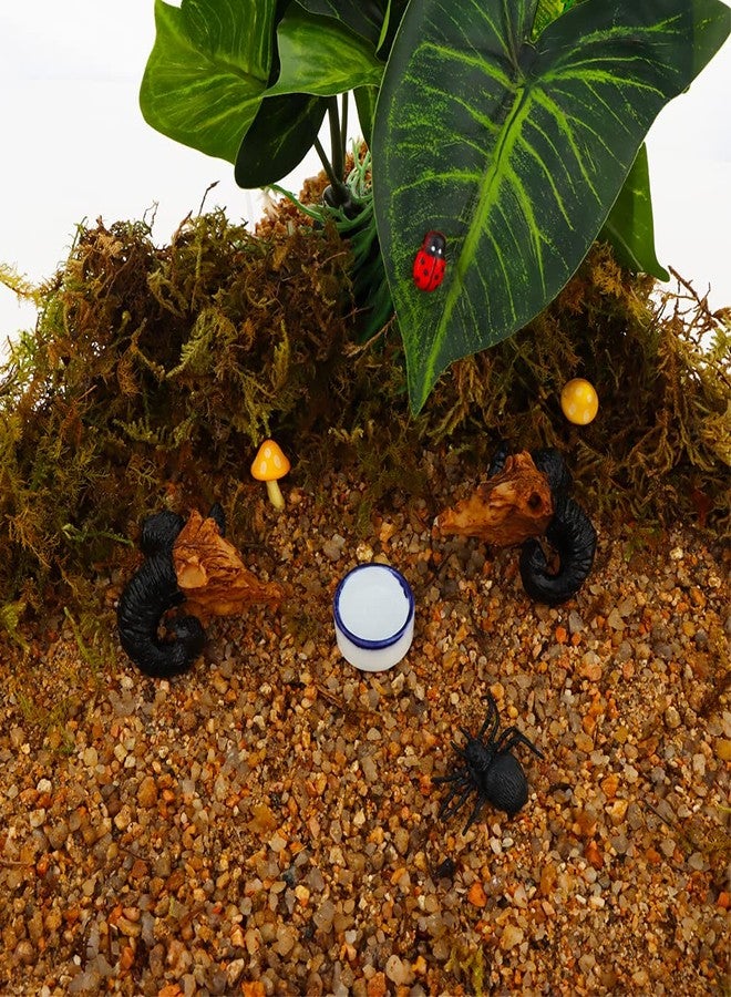 DQITJ 9 Pcs Spider Micro Water Bowl Tarantula Mini Ceramic Dish for Tarantula Spider Millipede Tiny Bugs (Small Size: 0.86" D, 0.43" H) - Image 5